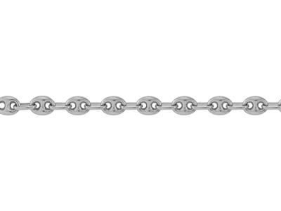 Cadena De Eslabón De Grano De Caf{ De 6 mm, Plata 925 Ref. 00228 - Imagen Estandar - 3