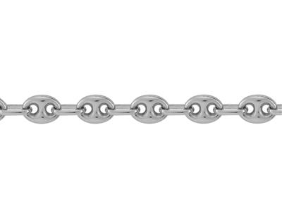 Cadena Maciza De Malla De Granos Decaf{ De 6 mm, Plata 925 Ref. 10057 - Imagen Estandar - 2
