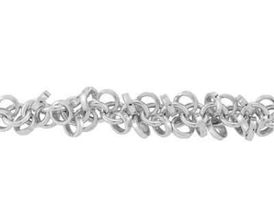 Cadena Fantasía Multianillas De Malla De 5 mm, Plata 925 Ref. 10062 - Imagen Estandar - 2