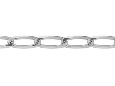 Cadena De Malla Caballo De 6 Caras De 7,70mm, Plata 925 Ref. 10074