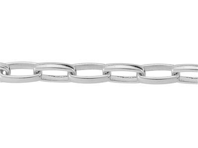 Cadena De Malla Abombada Rectangular De 5,9mm, Plata 925 Ref. 10068