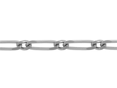 Cadena Figaro De Eslabones Alternos1/1, 4 Caras, 7 mm, Plata 925 Ref. 10076 - Imagen Estandar - 2