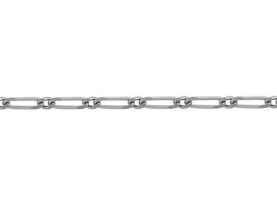 Cadena Figaro De Eslabones Alternos1/1, 4 Caras, 7 mm, Plata 925 Ref. 10076 - Imagen Estandar - 3
