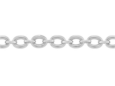 Cadena De Malla Forzada Ovalados Alternos De 11 mm, Plata 925 Ref. 10056 - Imagen Estandar - 1