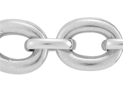 Cadena De Malla Forzada Ovalados Alternos De 11 mm, Plata 925 Ref. 10056 - Imagen Estandar - 4