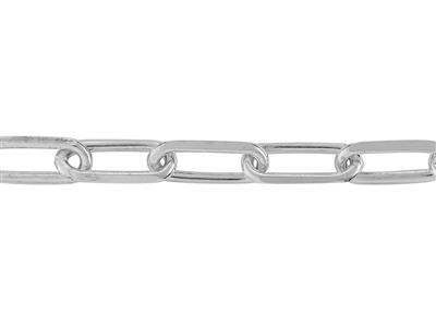 Cadena Malla Rectangular Limada 5mm, Plata 925 Ref. 10072