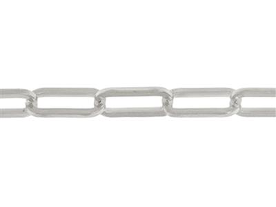 Cadena De Malla Rectangular 4,20mm, Oro Gris 18k. Ref. 00862bis