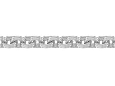 Cadena Slida De Eslabones Forat De Doble Hilo 12,50 X 10,50mm, Plata 925.ref. 10180