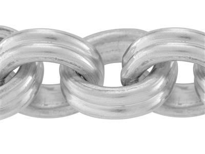 Cadena Sólida De Eslabones For\at De Doble Hilo 12,50 X 10,50 mm, Plata 925.ref. 10180 - Imagen Estandar - 4