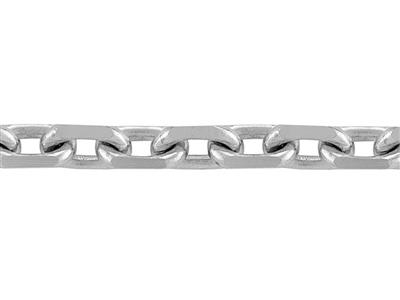 Cadena De Eslabones Forzados Tamañodiamante De 1,76 Mm, Plata 925. Re F. 00455