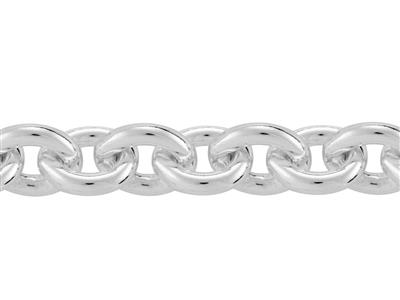Cadena Eslabón Forzado Redondo 4,90mm, Plata 925. Ref. 00410 - Imagen Estandar - 2