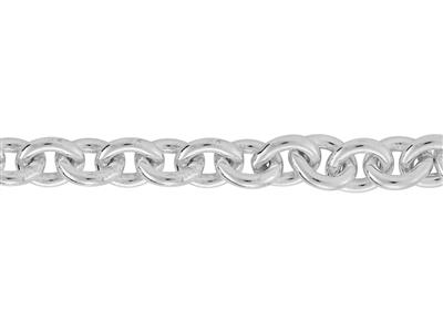 Cadena Eslabn Forzado Redondo 6,10mm, Plata 925. Ref. 00415