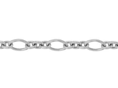 Cadena For\at Figaro De Eslabones Barrocos De 5,90 Mm, Plata 925. Ref.10151 - Imagen Estandar - 2
