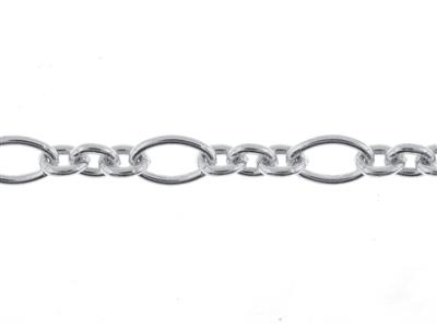 Cadena De Malla Barroco Forat Figaro De 4,80mm, Plata 925 Ref. 10150