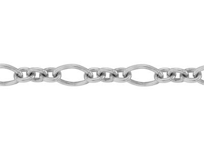 Cadena De Eslabones Barrocos Foratfigaro De 3mm, Plata 925 Ref. 101 48