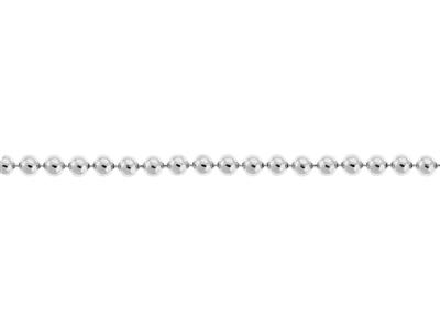Cadena De Eslabn De Bola De 3mm, Plata 925