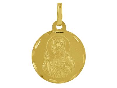 Medalla Escapulario Virgen 16 Mm, Doble Cara, Oro Amarillo 18k - Imagen Estandar - 2