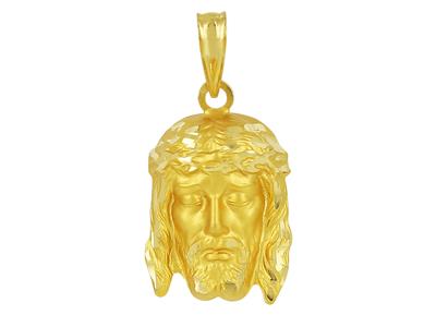 Medalla De Jesús 16 X 12 Mm, Oro Amarillo De 18 Quilates - Imagen Estandar - 1