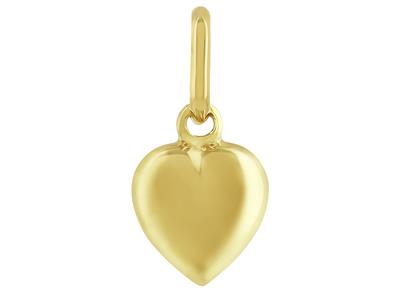 Colgante Corazon, Tamaño Mediano 9 X 8 Mm, Oro Amarillo 18k