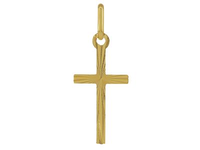 Colgante Cruz, 20 Mm, Oro Amarillo 18k