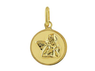 Colgante Ángel 12 Mm, Oro Amarillo 18k