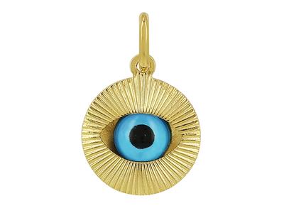 Colgante Ojo, 14 Mm, Oro Amarillo 18k