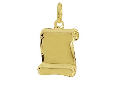 Colgante De Pergamino 15 X 12 mm, Oro Amarillo De 18 K - Imagen Estandar - 1