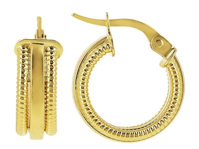 Aros 2 Tubos Retorcidos De 2 mm, Diámetro Interno 10 mm, Oro Amarillo De 18 K - Imagen Estandar - 1