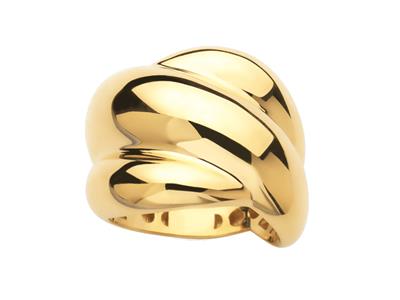Anillo Volumen Vague 3,80  18 Mm, Oro Amarillo 18k, Dedo 54