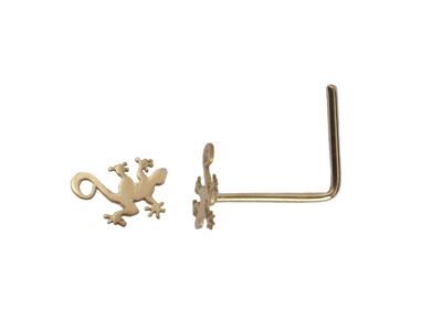 Piercing Nariz, Sistema l, Motivosalamandra, Oro Amarillo 18k
