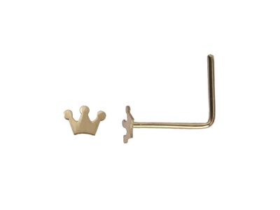 Piercing Nariz, Sistema l, Motivocorona, Oro Amarillo 18k