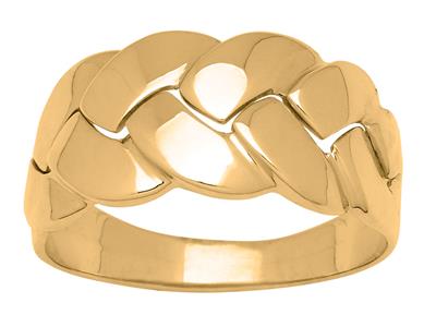 Anillo Trenzado, Oro Amarillo 18k, Dedo 54