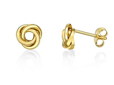 Pendientes 3 Aros 6 mm, Oro Amarillo 18k - Imagen Estandar - 1