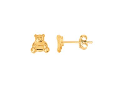 Pendientes Osito 5 X 5 Mm, Oro Amarillo 18k