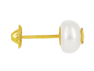 Pendientes Perlas Estrella, Oro Amarillo 18k - Imagen Estandar - 3