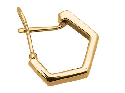 Aros Forma Diamante, Oro Amarillo 18k - Imagen Estandar - 2