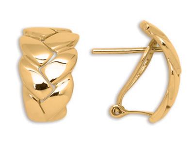 Pendientes Trenzados, 16 mm, Oro Amarillo De 18 K - Imagen Estandar - 1
