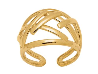 Anillo 15 Mm, Grafico Abierto, Oro Amarillo 18k, Dedo 50 - Imagen Estandar - 1