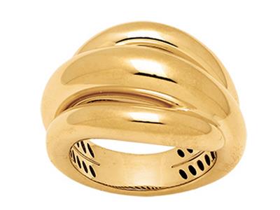 Anillo Godron 16 Mm, Oro Amarillo 18k, Dedo 52