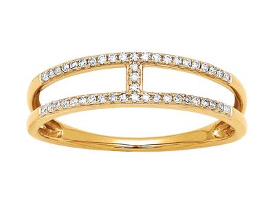 Anillo i, Diamantes 0,12ct, Oro Amarillo 18k, Dedo 50