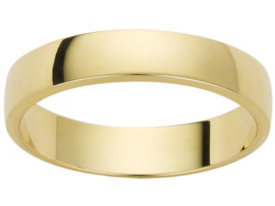 Alianza Con Cinta, 2,00 X 1,50 mm, Oro Amarillo De 18 K, Dedo 56 - Imagen Estandar - 1