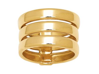 Anillo 3 Lneas, Oro Amarillo 18k, Dedo 55