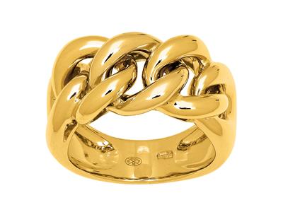 Anillo, Gourmette, Oro Amarillo 18k, Dedo 50