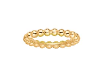 Alianza De Perlas Macizas, Oro Amarillo 18k, Dedo 56