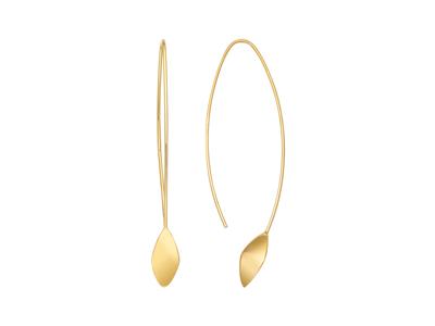 Pendientes Colgantes Con Forma De Losange De 7 cm, Oro Amarillo De 18 Quilates - Imagen Estandar - 1