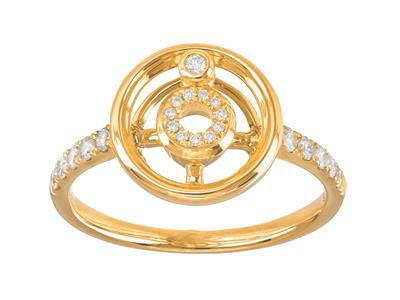 Bge Hoop Diamants 0,22ct Or Jaune 18k Doigt 52