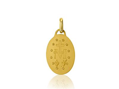 Medalla Virgen María 17 Mm, Oro Amarillo 18k - Imagen Estandar - 2