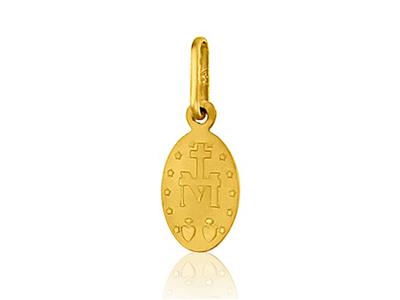 Medalla De La Virgen Milagrosa 10 Mm, Oro Amarillo 18k - Imagen Estandar - 2