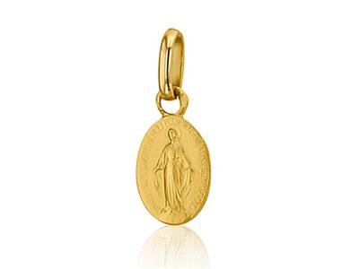 Medalla Virgen Mara 9 Mm, Oro Amarillo 18k