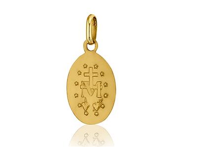 Medalla Virgen María 13 Mm, Oro Amarillo 18k - Imagen Estandar - 2
